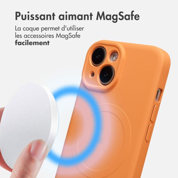 imoshion Coque Couleur avec MagSafe Apple iPhone 15 - Neon Orange
