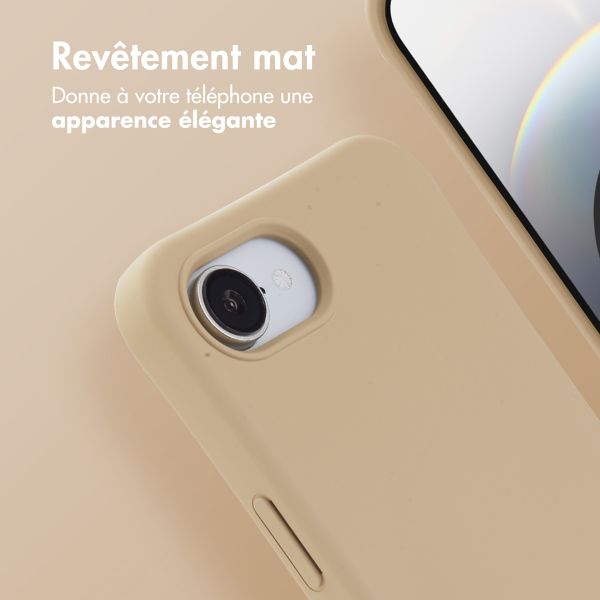 imoshion Coque arrière Color avec cordon amovible et MagSafe Apple iPhone 16e - Nude