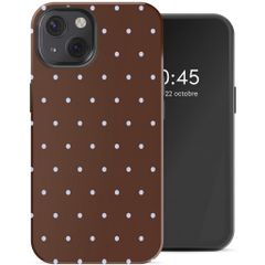 Selencia Coque arrière Vivid Apple iPhone 13 - Happy Dots Chocolate