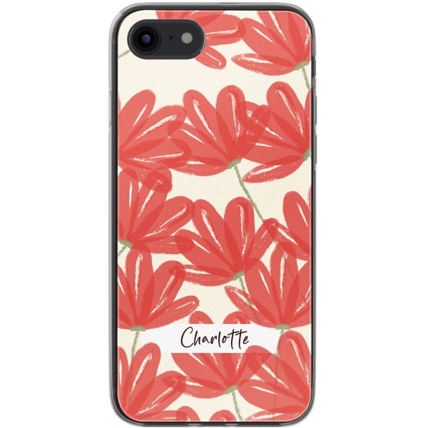 Coque personnalisée avec des fleurs iPhone SE (2022 / 2020) / 8 / 7 - Transparent