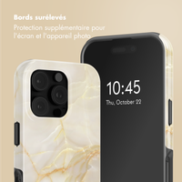 Selencia Coque arrière Vivid Apple iPhone 16 Pro - Golden Beige Marble