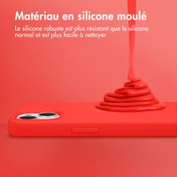 Accezz Coque Liquid Silicone iPhone 15 Pro Max - Rouge