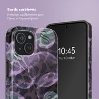 Selencia Coque arrière Vivid avec MagSafe Apple iPhone 15 - Leo Bubble Green