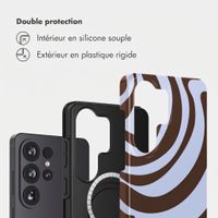 Selencia Coque arrière Vivid avec MagSafe Samsung Galaxy S26 Ultra - Dream Swirl Chocolate