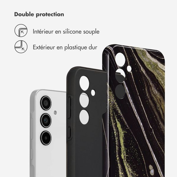 Selencia Coque arrière Vivid Samsung Galaxy A35 - Chic Marble