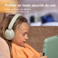 imoshion Casque filaires pour enfants - Câble AUX - Limiteur de décibels - Mint Green