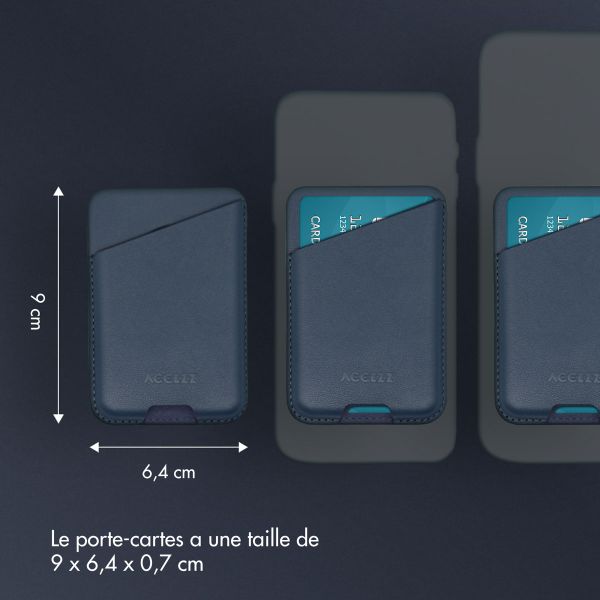 Accezz Leather Cardholder MagSafe - Porte-cartes avec MagSafe - Nightfall Blue