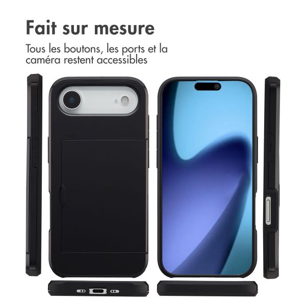 imoshion Coque arrière avec porte-cartes Apple iPhone Air - Noir
