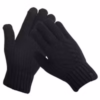 Selencia Gants Tactiles Effet Laine - Femme - Taille M - Noir