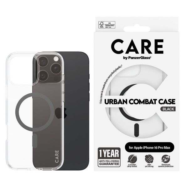 CARE by PanzerGlass Coque Urban Combat MagSafe Apple iPhone 16 Pro Max - Noir