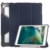 Accezz Coque tablette Rugged Trifold Apple iPad 6 (2018) 9.7 pouces / iPad 5 (2017) 9.7 pouces / Air 2 (2014)/Air 1 (2013) - Bleu foncé