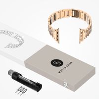 Selencia Bracelet à maillons scintillants Apple Watch Series 1 t/m 9 / SE (38/40/41 mm) | Series 10 / 11 (42 mm) - Rose Doré