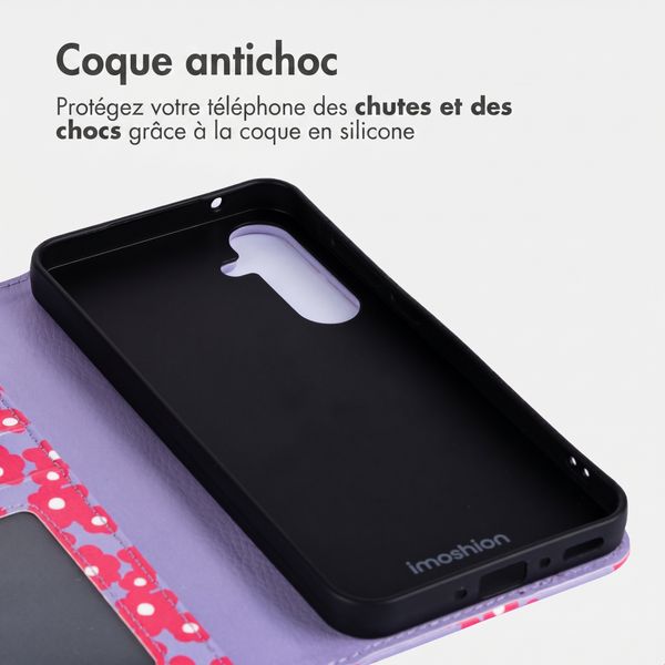 imoshion Étui de télephone portefeuille Design Samsung Galaxy A35 - Dusty Rose Blossoms