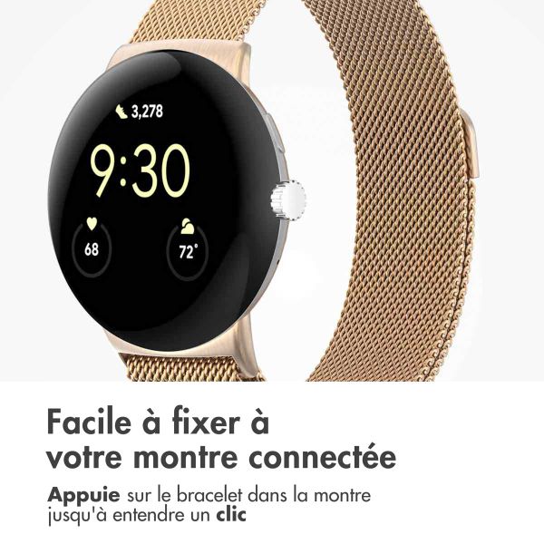 imoshion Bracelet magnétique milanais Google Pixel Watch 3 / 4 (45 mm) - Rose Gold