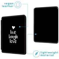 imoshion Design Slim Hard Sleepcover Amazon Kindle (2024) / Amazon Kindle (2022) 11th gen - Live Laugh Love