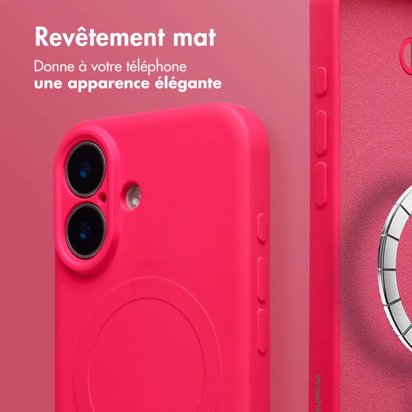 imoshion Coque Couleur avec MagSafe Apple iPhone 16 - Neon Pink