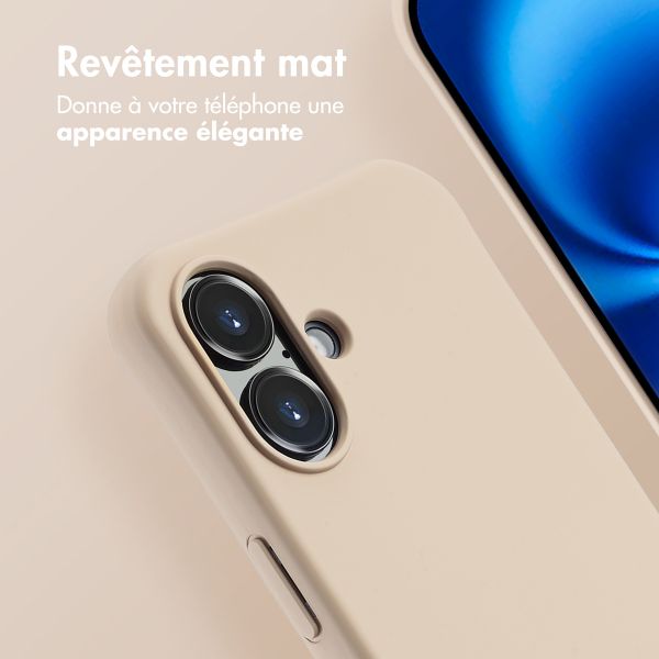 imoshion Coque arrière Color avec cordon amovible et MagSafe Apple iPhone 16 - Nude