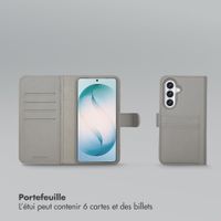Selencia Étui portefeuille amovible Olyn avec MagSafe Samsung Galaxy S26 Plus - Gris