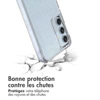 imoshion Coque arrière transparente Pailletée Samsung Galaxy A54 (5G) - Argent