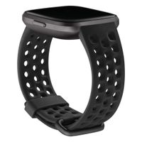 Fitbit Bracelet Sport silicone Fitbit Versa / Versa 2 / Versa Lite - Taille S - Noir