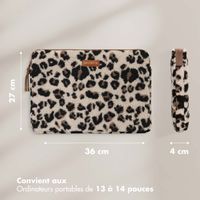 Selencia Pochette ordinateur Teddy 13-14 pouces - Leopard