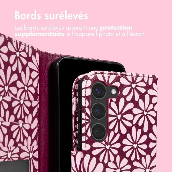 imoshion Étui de télephone portefeuille Design Samsung Galaxy S23 - Bloom Love Blush