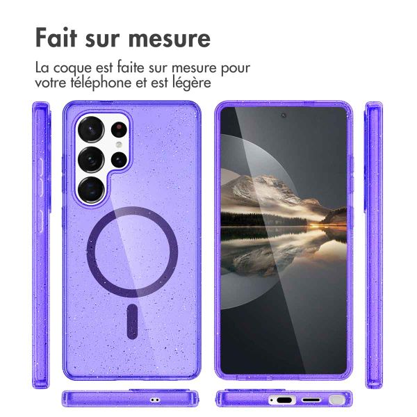 imoshion Coque Pailletée avec MagSafe Samsung Galaxy S25 Ultra - Paillettes Violet