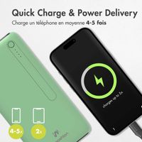 imoshion Batterie externe - 27.000 mAh - Quick Charge et Power Delivery - Vert