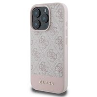 Guess Coque arrière Bottom Stripe 4G Apple iPhone 16 Pro - Rose