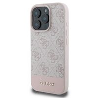 Guess Coque arrière Bottom Stripe 4G iPhone 16 Pro - Rose