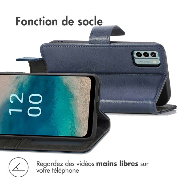 imoshion Étui de téléphone portefeuille Luxe Nokia G22 - Bleu foncé