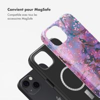 Selencia Coque arrière Vivid Tough avec MagSafe iPhone 13 - Fresh Paint Flower Orange