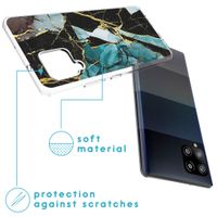 imoshion Coque Design Samsung Galaxy A42 - Marbre - Bleu