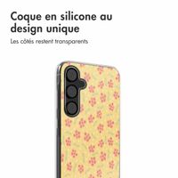 imoshion Coque design pour Samsung Galaxy A55 - Sunny Yellow Petite Flowers