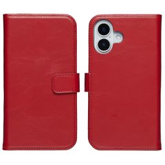 Selencia Étui portefeuille en cuir véritable Apple iPhone 17 - Rouge