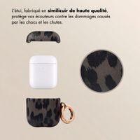 Selencia Coque Sabi motif panthère  Apple Airpods 1 / 2 - Midnight Black