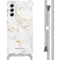 imoshion Coque Design avec cordon Samsung Galaxy S21 - White Marble