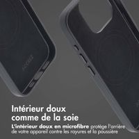 Accezz Coque arrière en cuir avec MagSafe Apple iPhone 15 Pro - Onyx Black