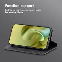 imoshion Étui de téléphone portefeuille Slim Motorola Moto G86 - Noir