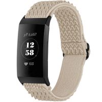 imoshion Bracelet en nylon élastique Fitbit Charge 3 / 4 - Beige