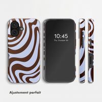 Selencia Coque arrière Vivid avec MagSafe Apple iPhone 16 - Dream Swirl Chocolate