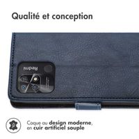 imoshion Étui de téléphone portefeuille Luxe Xiaomi Redmi 10C - Bleu foncé