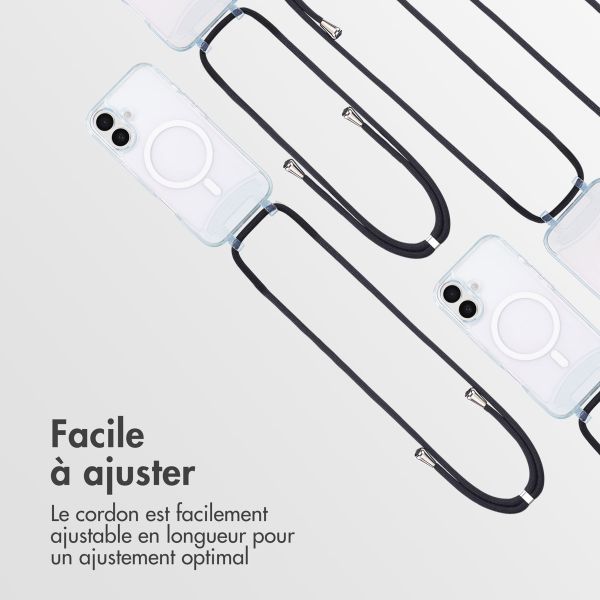 imoshion Coque MagSafe avec cordon amovible Apple iPhone 16 - Transparent