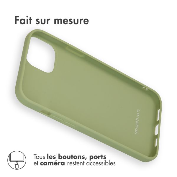 imoshion Coque Couleur iPhone 14 Plus - Olive Green