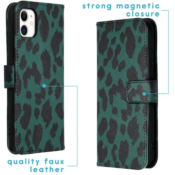 imoshion Coque silicone design iPhone 11 - Green Leopard