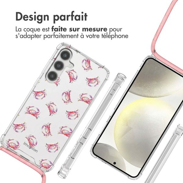 imoshion Coque Design avec cordon Samsung Galaxy S24 - Crab Watercolor