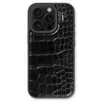 iDeal of Sweden Coque Vegan Leather Apple iPhone 16 Pro Max - Black Croco