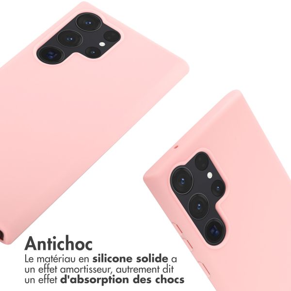 imoshion Coque en silicone avec cordon Samsung Galaxy S23 Ultra - Rose