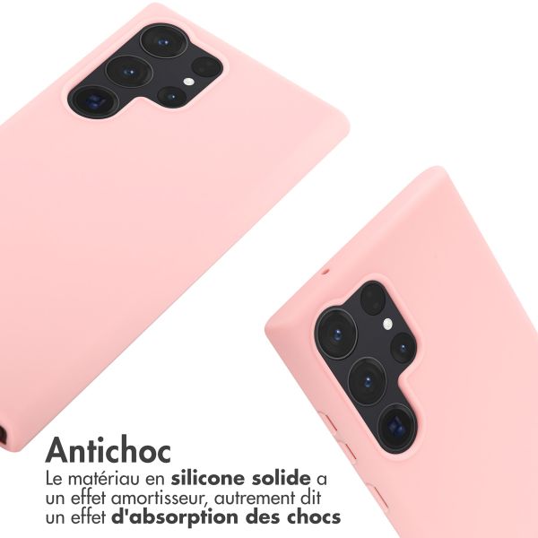 imoshion ﻿Coque en silicone avec cordon Samsung Galaxy S23 Ultra - Rose