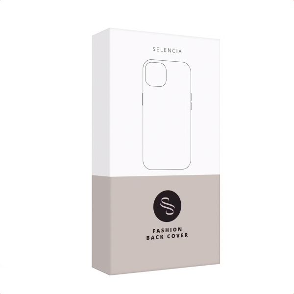 Selencia Coque arrière Wavy avec MagSafe Apple iPhone 15 - Mocha Brown